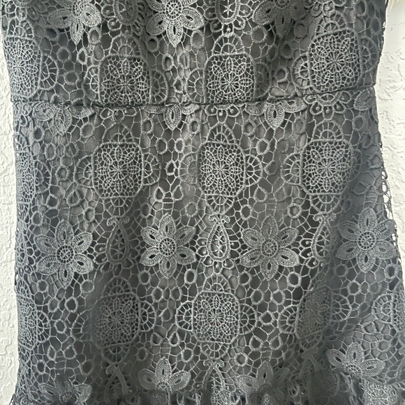 Aqua Lace Puff Sleeve Dress - M - Picture 4 of 8